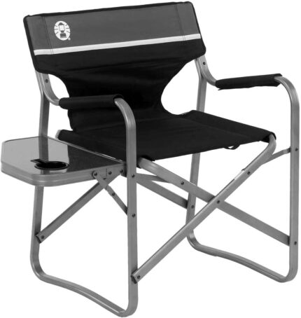 Coleman Portable Aluminum Camp Chair with Side Table & Cup Holder,