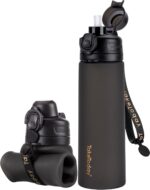 Collapsible Water Bottles 20oz, Leak Proof, BPA-Free, Foldable