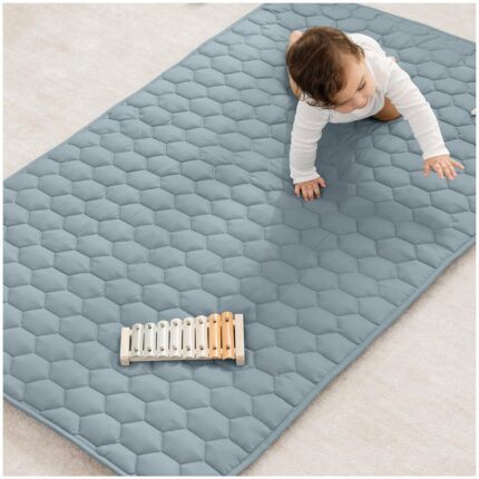 Comfy Cubs Rectangle Kids Play Mat - Small 36 x 60 inches Soft Quilted
