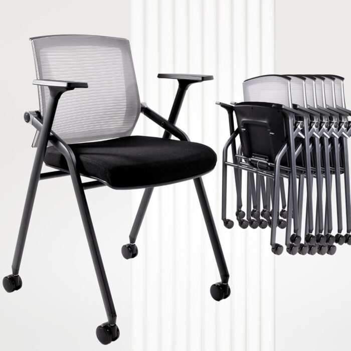 Conference Room Chairs, Folding Office Desk Chair with Lumbar Support