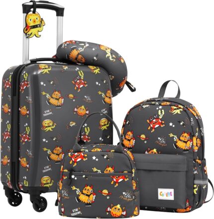 Coolife Kid’s Luggage Set 5 Piece Suitcase Set 16’’ Carry on Hardside