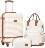 Coolife Suitcase Set 3 Piece Luggage Set Carry On Travel Luggage TSA
