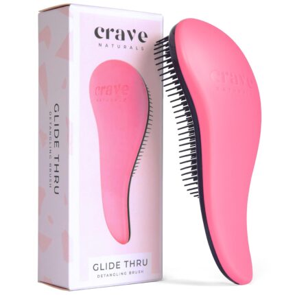 Crave Naturals Glide Thru Detangling Brush for Natural, Curly,