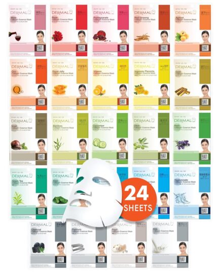 DERMAL 24 Combo Pack A Collagen Essence Korean Face Mask - Hydrating &
