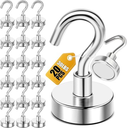 DIYMAG Magnetic Hooks, 30lbs+ Magnet Hook 2025 Cruise Cabin Ship