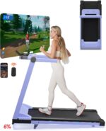 DeerRun Incline Treadmills for Home, Folding Treadmill for