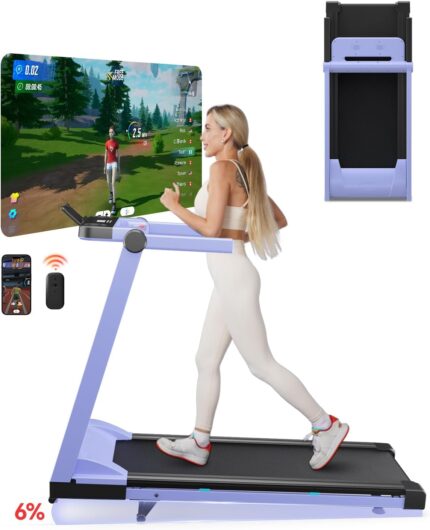 DeerRun Incline Treadmills for Home, Folding Treadmill for