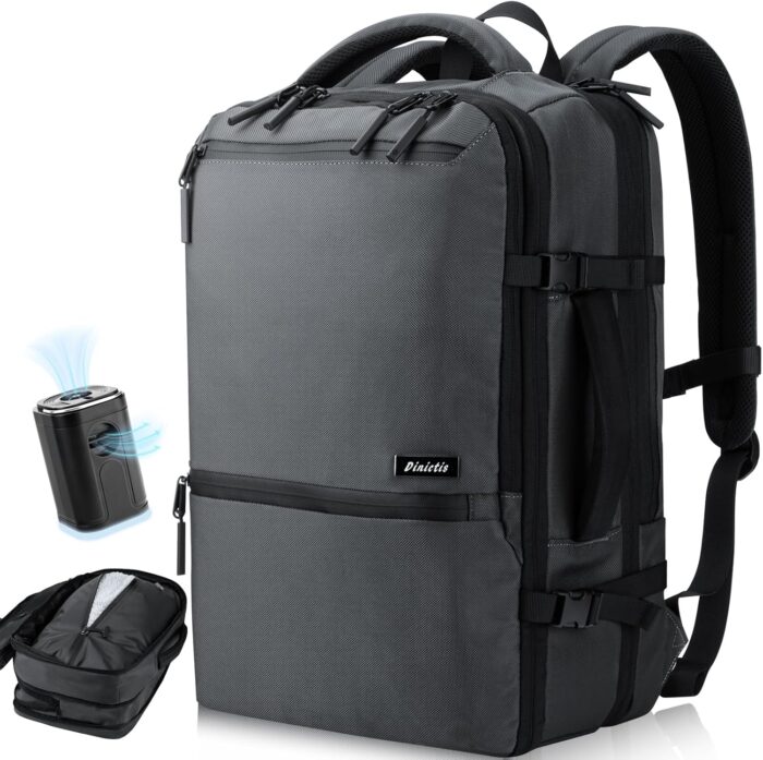 Dinictis Airback Backpack with Pump，Expandable to 60L Backpack with