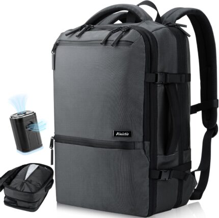 Dinictis Airback Backpack with Pump，Expandable to 60L Backpack with
