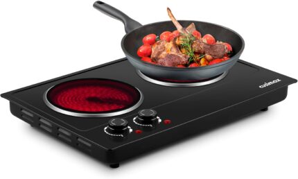 Double Burner, CUSIMAX Hot Plates for Cooking, 1800 Watts Electric
