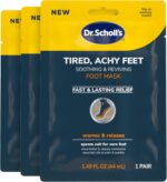 Dr. Scholl's® Tired, Achy Feet Soothing & Reviving Foot Mask, 3 Pair,