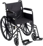 Drive Medical SSP118FA-SF Silver Sport 1 Folding Transport Wheelchair