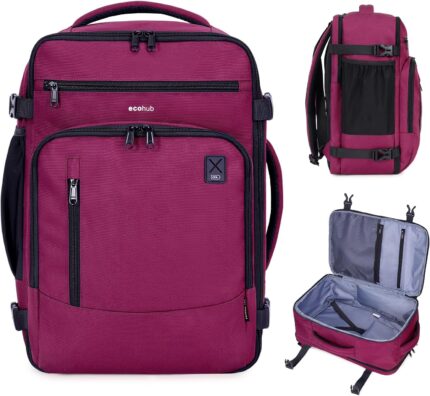 ECOHUB 17" Small Travel Backpack, United Airlines Personal Item Bag