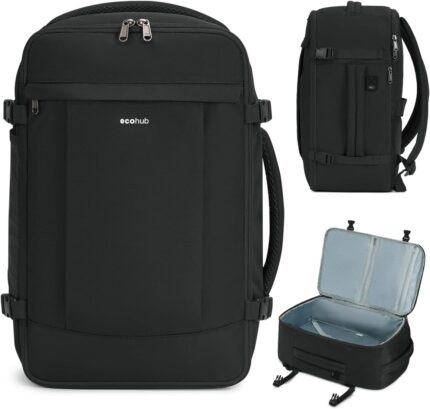 ECOHUB Travel Backpack for Men Women, Carry on Backpack with USB
