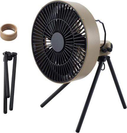 ELECOM NESTOUT Outdoor Camping Fan with Tripod, 4 Speed Settings &