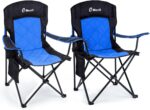 EMERIT 2 Pack Oversized Padded Camping Chair, 350LB Heavy Duty Quad