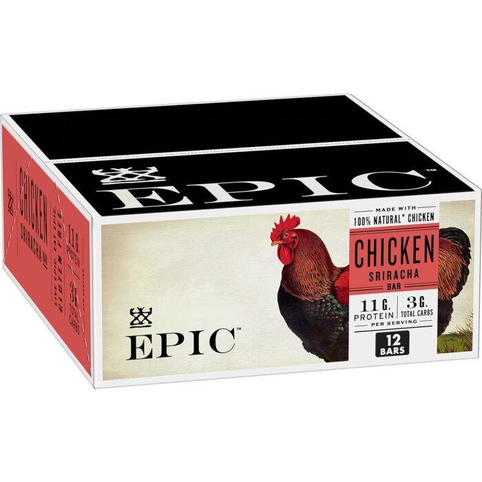 EPIC Bars, Chicken Sriracha, Keto and Paleo Friendly, Whole30