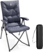EVER ADVANCED Folding Camping Recliner Chair Fully Padded with