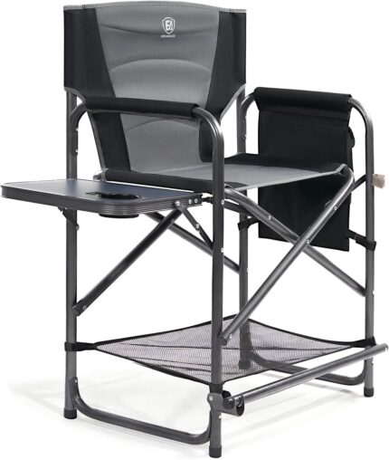 EVER ADVANCED Medium Tall Directors Chair Foldable Makeup Artist Chair
