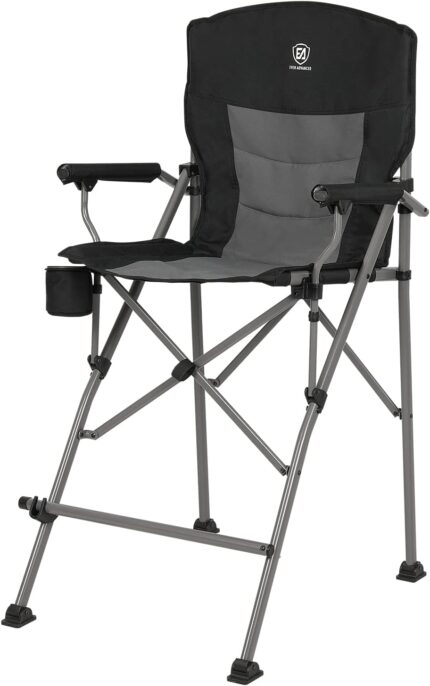 EVER ADVANCED Tall Directors Chair with Cup Holder 31", Bar Height