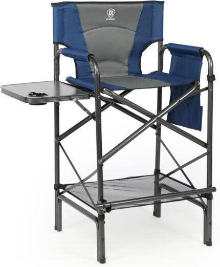 EVER ADVANCED Tall Folding Chair 30.7" Seat Height Directors Chair