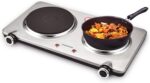 Electric Double Burner Hot Plate for Cooking, 1800W Portable Electric