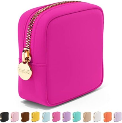 Embla Makeup Bag Travel Cosmetics Pouch and Toiletry Bag, Nylon Zipper