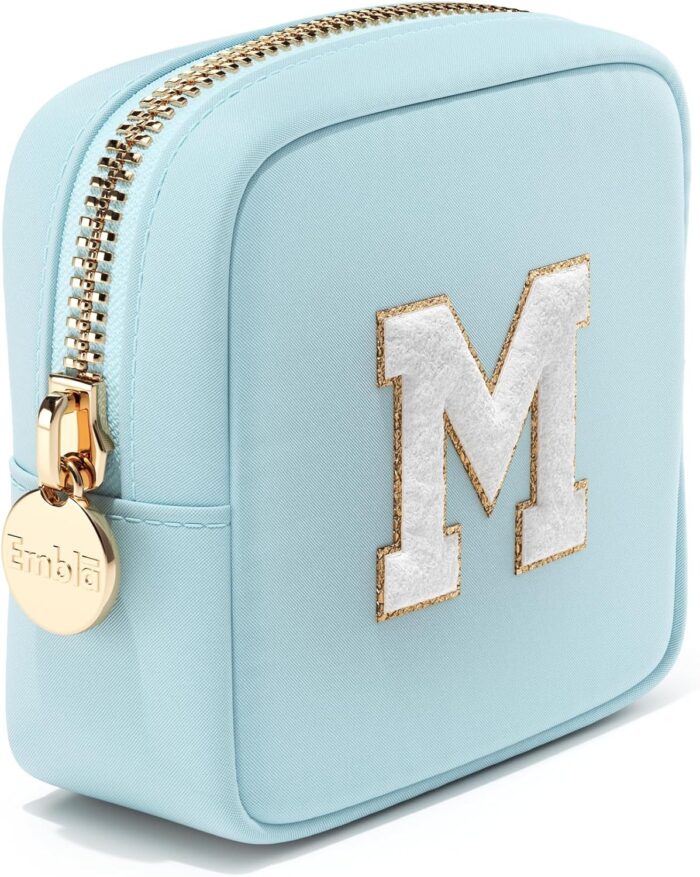 Embla Preppy Makeup Bag Travel Cosmetic Pouch, Cute Make up Case with