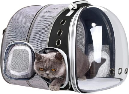 Expandable Cat Backpack Carrier Bubble for Large Cats 20 lbs, Airline