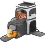 Expandable Cat Backpack Carrier for 2 Cats, Dog Backpack for 2 Small