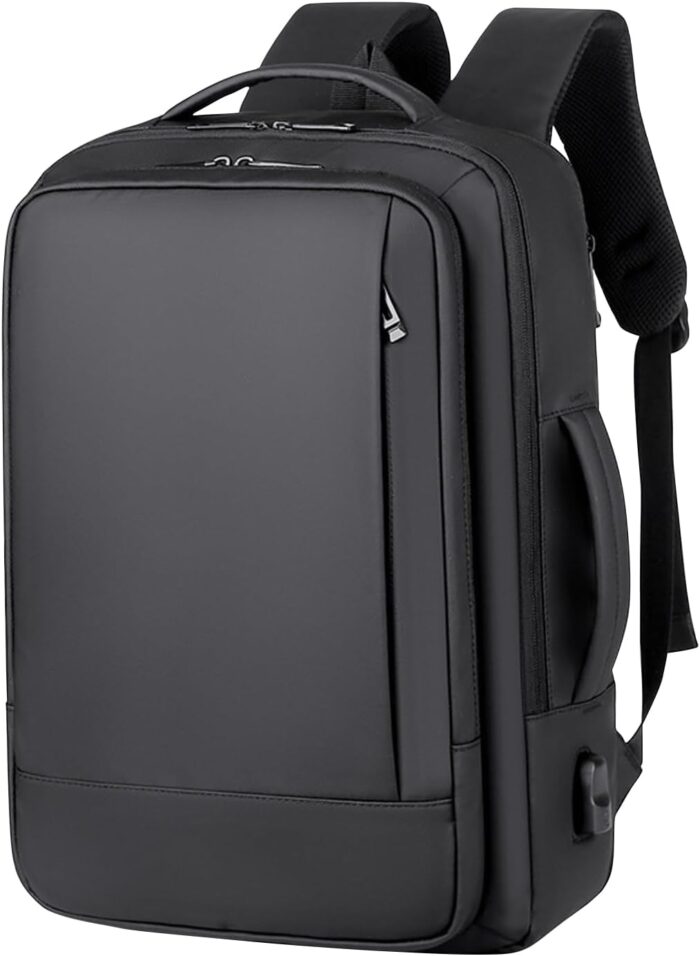 Expandable Laptop Backpack, 16 Inch Water-Resistant Bag with USB