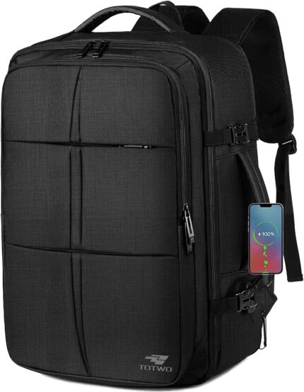 Extra Large Travel Backpack, 55L Carry On Backpack Flight Approved