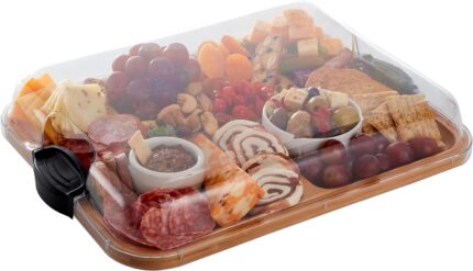 FARBERWARE Build-a-Board Cutting Board with Compartments and Clear
