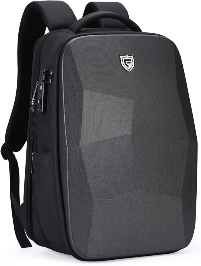 FENRUIEN Hardshell Backpack Expandable,Anti Theft Laptop Backpack for