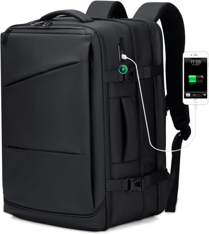 FENRUIEN Travel Carry-On Backpack 41L Expandable 17.3inch Laptop