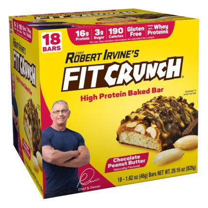 FITCRUNCH Snack Size Protein Bars, Designed by Robert Irvine, 6-Layer