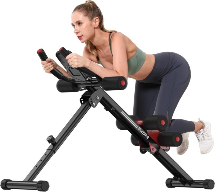 FLYBIRD Ab Workout Equipment, Adjustable Ab Machine Full