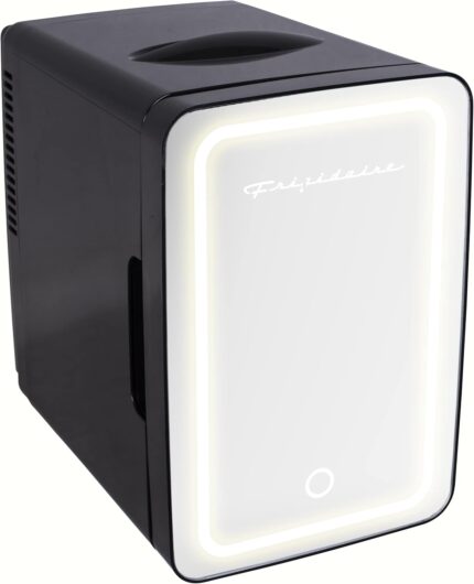 FRIGIDAIRE Mini Cooler, Portable Compact Personal LED Lighted Mirror
