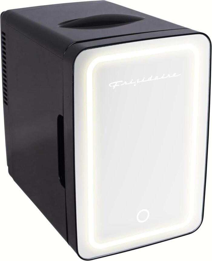 FRIGIDAIRE Mini Cooler, Portable Compact Personal LED Lighted Mirror
