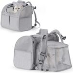 FUKUMARU Cat Backpack, Expandable Backpack for Small Dog with 4