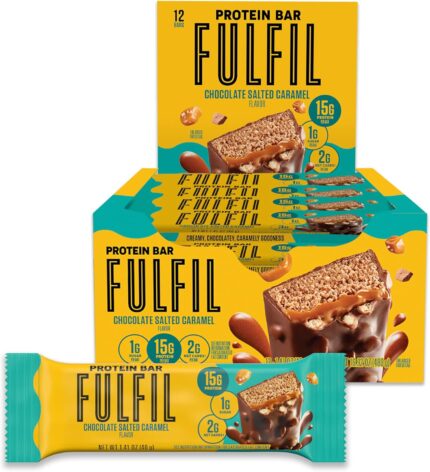 FULFIL Protein Snack Bars, Chocolate Salted Caramel Flavored, Gluten