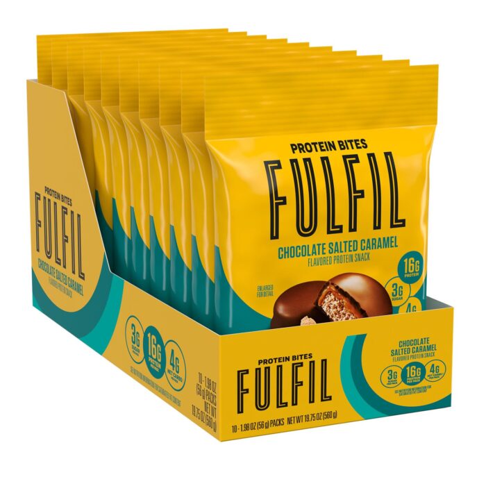 FULFIL Protein Snack Bites, Chocolate Salted Caramel Flavored, Gluten