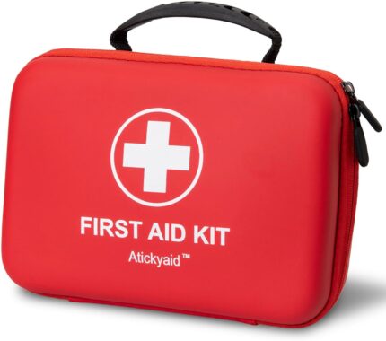 First Aid Kit 340 Piece, Premium Waterproof Hard Shell Medical Kit for