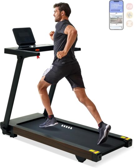 Foldable Treadmill with Auto Incline - 4 Hp 18.9 Inch Wide