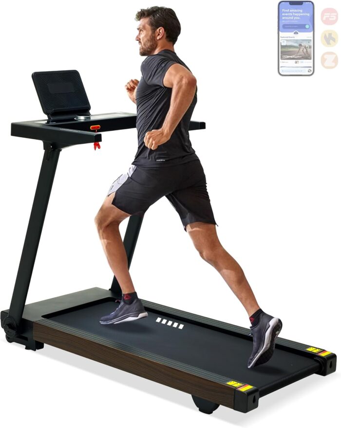 Foldable Treadmill with Auto Incline - 4 Hp 18.9 Inch Wide