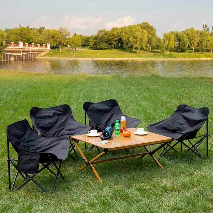 Folding Camping Chair, Portable Outdoor Backpacking Chair for Fishing,