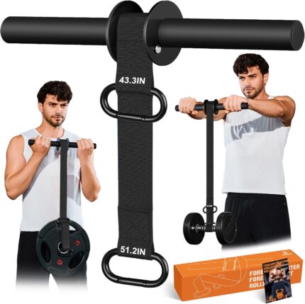 Forearm Strengthener and Wrist Roller, 43.3 inch Or 51.2