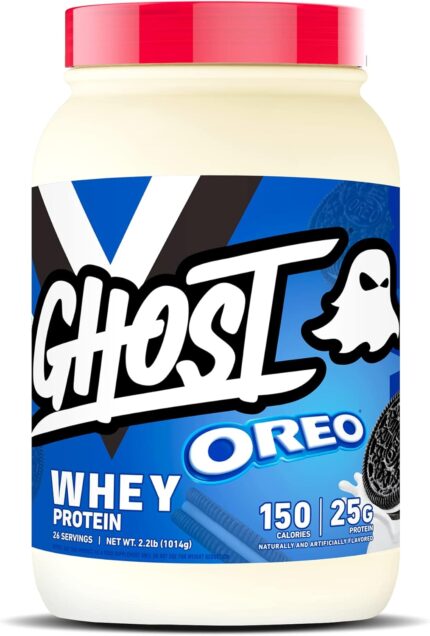 GHOST Whey Protein Powder, Oreo - 2.2 LB Tub, 25G of Protein - Cookies