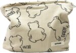 GUTGNK Women's Cosmetic Bag, Cute Bear Travel Cosmetic Bag Small
