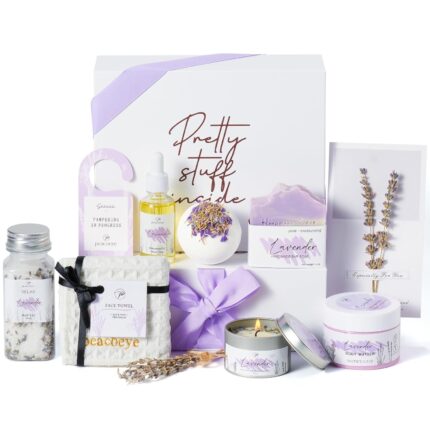 Gifts for Women Spa Lavender Bath Gift Baskets Mothers Day Gifts